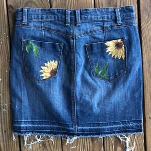 Hand painted sunflower skirt!